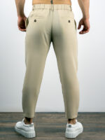 Παντελόνι Jogger Loose Fit & Πουκάμισο Oversized 3/4 Μανίκι Μπέζ