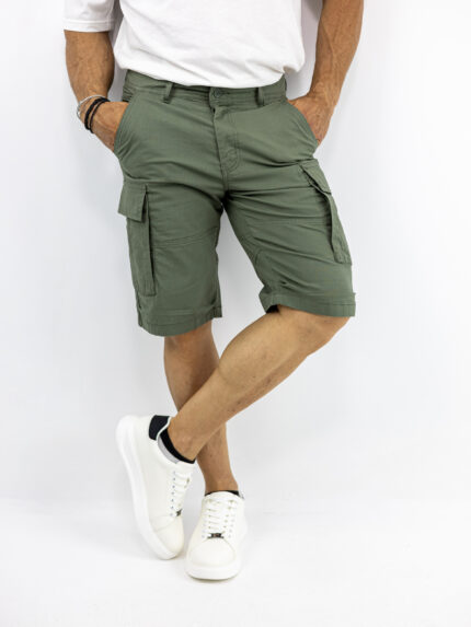Βερμούδα Cargo Regular Fit Λαδί