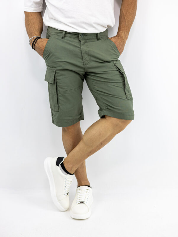 Βερμούδα Cargo Regular Fit Λαδί