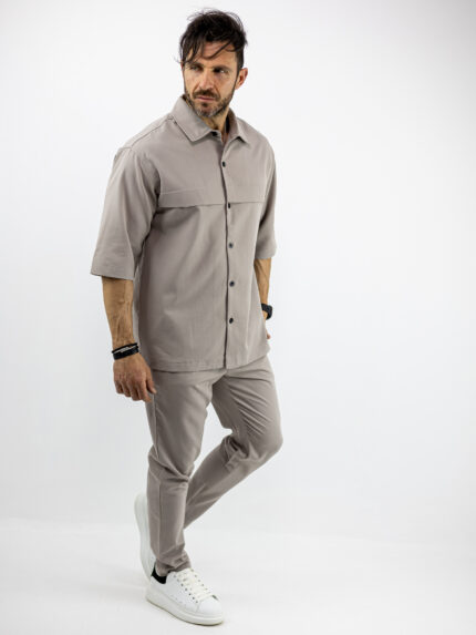 Πουκάμισο Κρυφή Πατιλέτα Regular Fit & Παντελόνι Jogger Loose Fit Fanco