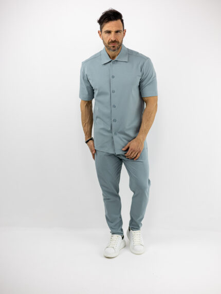 Παντελόνι Jogger Loose Fit & Πουκάμισο Regular Fit Μέντα