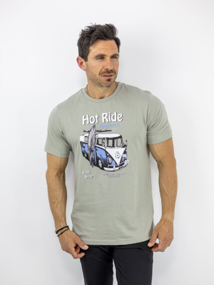 T-Shirt Regular Fit Μακό Van Μπέζ
