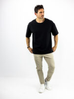 T-Shirt Oversized Μονόχρωμο Μαύρο