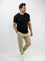 T-Shirt Regular Fit Μονόχρωμο Μαύρο