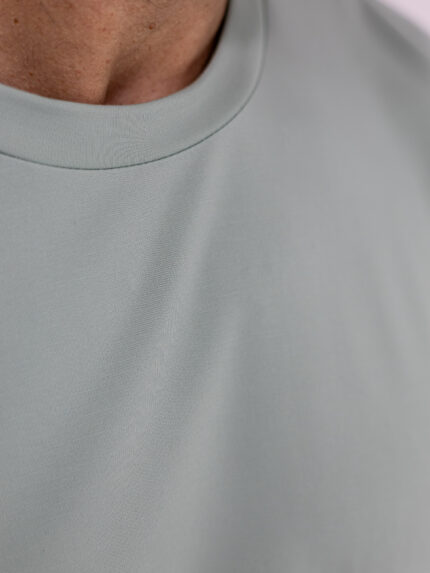 T-Shirt Regular Fit Μονόχρωμο Μέντα
