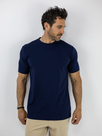 T-Shirt Regular Fit Μονόχρωμο Navy