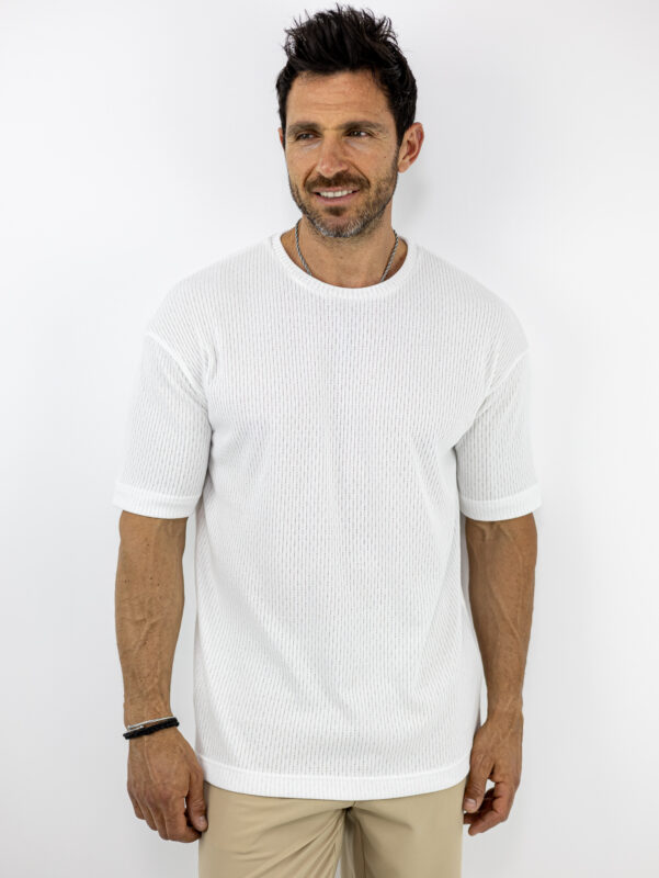 T-Shirt Oversized Μονόχρωμο Λευκό