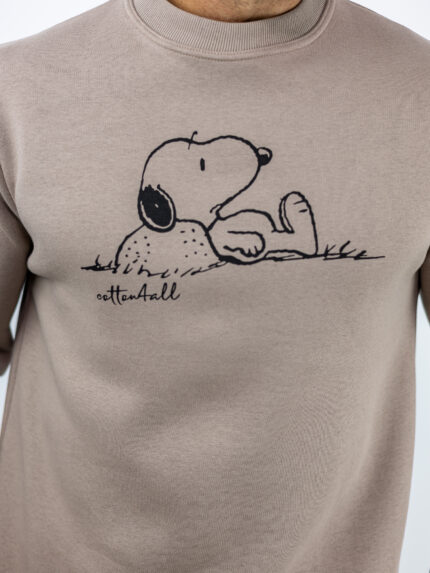 Φούτερ Regular Fit Snoopy Μπέζ