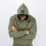 Φούτερ Tech Fleece Μονόχρωμο & Κουκούλα Λαδί