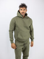 Φούτερ Tech Fleece Μονόχρωμο & Κουκούλα Λαδί