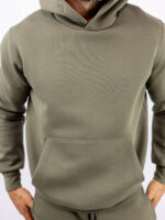 Φούτερ Tech Fleece Μονόχρωμο & Κουκούλα Λαδί