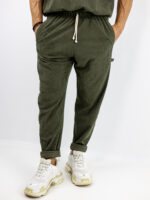 Παντελόνι Jogger Loose Fit Κοτλέ Λαδί