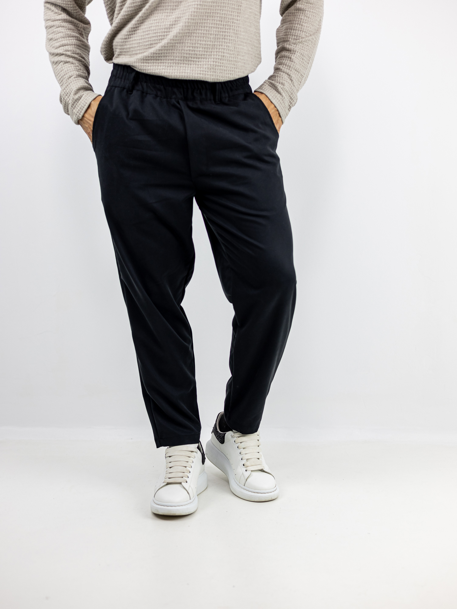 JOGGER_HACKER_120343_MAURO_01.jpg Παντελόνι Jogger Loose Fit Diagonal Μαύρο