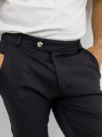 Παντελόνι Jogger Loose Fit Μονόχρωμο Μαύρο