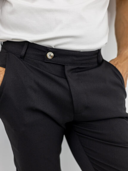 Παντελόνι Jogger Loose Fit Μονόχρωμο Μαύρο