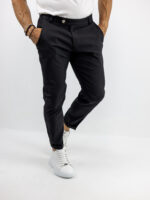 Παντελόνι Jogger Loose Fit Μονόχρωμο Μαύρο