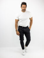 Παντελόνι Jogger Loose Fit Μονόχρωμο Μαύρο