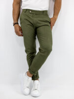 Παντελόνι Jogger Loose Fit Μονόχρωμο Λαδί