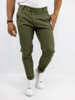 Παντελόνι Jogger Loose Fit Μονόχρωμο Λαδί