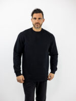 Μπλούζα Regular Fit Μονόχρωμη Μαύρη
