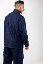 Jean Πουκάμισο Oversized Μπλέ