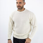 Πουλόβερ Oversized Μονόχρωμο Off White