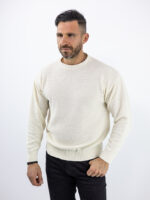 Πουλόβερ Oversized Μονόχρωμο Off White