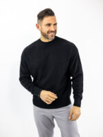 Πουλόβερ Oversized Μονόχρωμο Μαύρο