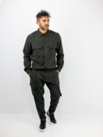 Παντελόνι Cargo Army Set Λαδί & Πουκάμισο Regular Fit Λαδί