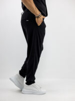 Παντελόνι Jogger Loose Fit με Λάστιχο Πίσω & Πουκάμισο Regular Fit Μάο Με Κρυφή Πατιλέτα Μαύρο