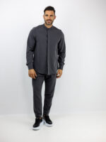 Πουκάμισο Μάο Regular Fit & Κρυφή Πατιλέτα & Παντελόνι Jogger Loose Fit Γκρί