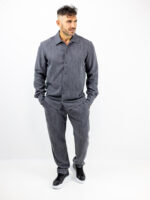 Jean Παντελόνι Jogger Loose Fit & Jean Πουκάμισο Regular Fit Γκρί
