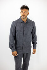 Jean Παντελόνι Jogger Loose Fit & Jean Πουκάμισο Regular Fit Γκρί