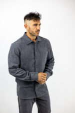 Jean Παντελόνι Jogger Loose Fit & Jean Πουκάμισο Regular Fit Γκρί
