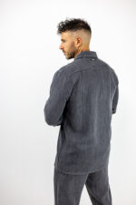 Jean Παντελόνι Jogger Loose Fit & Jean Πουκάμισο Regular Fit Γκρί