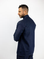 Παντελόνι Jean Jogger & Πουκάμισο Loose Fit Μονόχρωμο Μπλέ