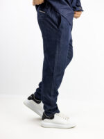 Παντελόνι Jean Jogger & Πουκάμισο Loose Fit Μονόχρωμο Μπλέ