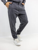 Παντελόνι Jean Jogger & Πουκάμισο Loose Fit Μονόχρωμο Γκρί