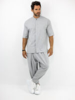 Παντελόνι Jogger Balloon & Πουκάμισο Oversized & Κρυφή Πατιλέτα Γκρί