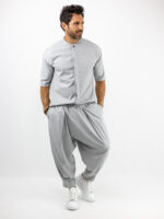 Παντελόνι Jogger Balloon & Πουκάμισο Oversized & Κρυφή Πατιλέτα Γκρί