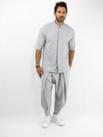 Παντελόνι Jogger Balloon & Πουκάμισο Oversized & Κρυφή Πατιλέτα Γκρί