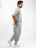 Παντελόνι Jogger Balloon & Πουκάμισο Oversized & Κρυφή Πατιλέτα Γκρί