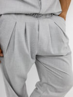 Παντελόνι Jogger Loose Fit & Πουκάμισο Oversized & Κρυφή Πατιλέτα Γκρί