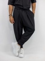 Παντελόνι Jogger Loose Fit & Πουκάμισο Oversized & Κρυφή Πατιλέτα Μαύρο