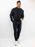 Παντελόνι Jogger Loose Fit & Overshirt Πουκάμισο Ριγέ