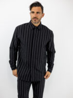 Παντελόνι Jogger Loose Fit & Overshirt Πουκάμισο Ριγέ