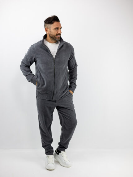 Παντελόνι Jogger Loose Fit & Jacket Slim Fit Γκρί