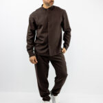 Πουκάμισο Overshirt Regular Fit & Παντελόνι Jogger Loose Fit Καφέ