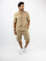 Βερμούδα Regular Fit & Πουκάμισο Regular Fit Μπέζ