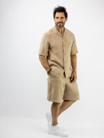 Βερμούδα Regular Fit & Πουκάμισο Regular Fit Μπέζ